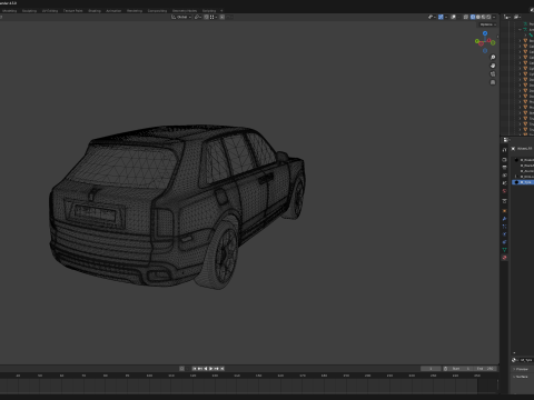 RollsRoyce Cullinan Black Badge 3D मॉडल