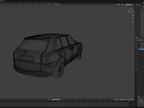 RollsRoyce Cullinan Black Badge 3D Model