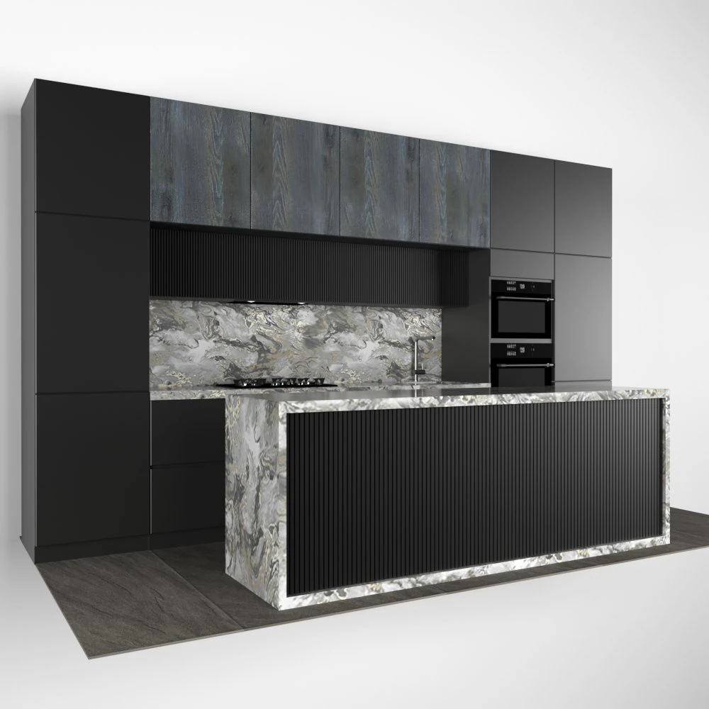 modern kitchen 20 3D Model .c4d .max .obj .3ds .fbx .stl .blend 