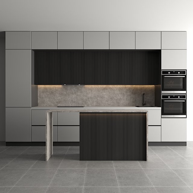 modern kitchen22 3D Модель .c4d .max .obj .3ds .fbx .stl .blend 