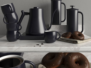 coffee set 3Dモデル