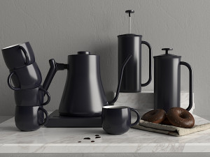 coffee set 3D 模型