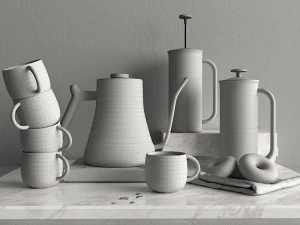 coffee set 3D Model