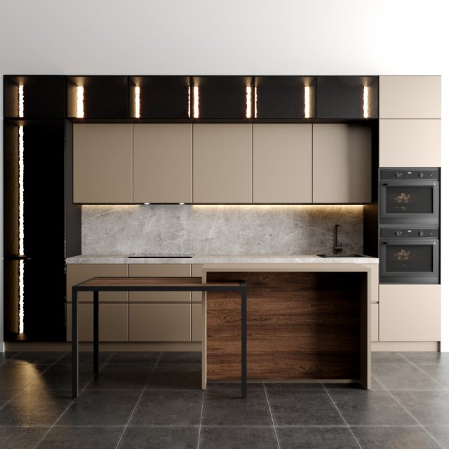 modern kitchen 46 3D Model .c4d .max .obj .3ds .fbx .stl .blend 