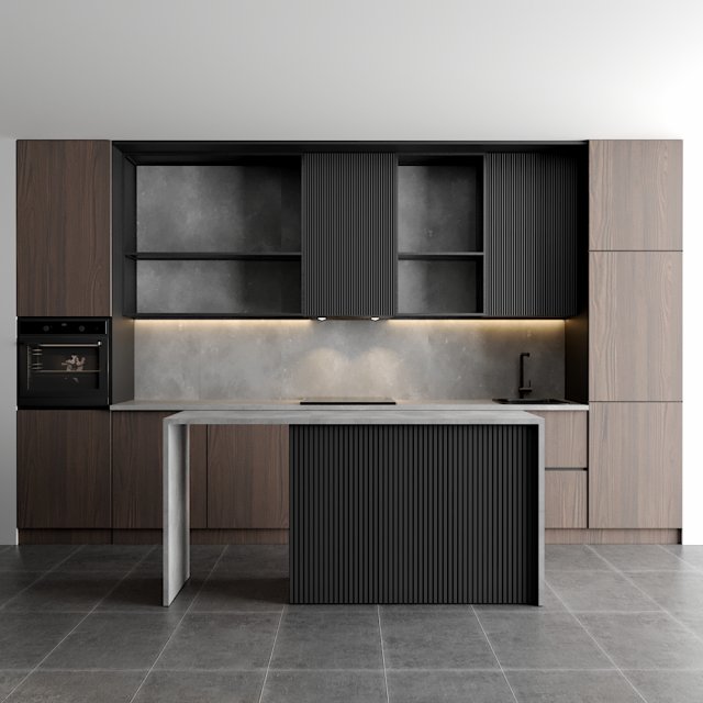 modern kitchen 44 Modello 3D .c4d .max .obj .3ds .fbx .stl .blend 