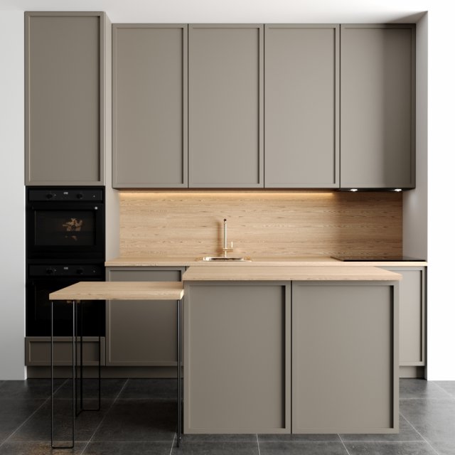 modern kitchen 47 3D Model .c4d .max .obj .3ds .fbx .stl .blend 