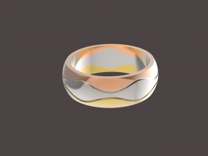 3 waves wedding ring Modèles 3D en vedette