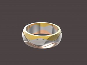 3 waves wedding ring Modèles 3D en vedette