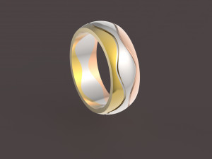 3 waves wedding ring Modèles 3D en vedette