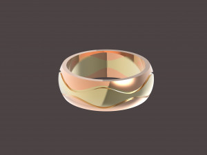 3 waves wedding ring Modèles 3D en vedette