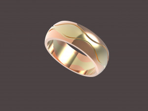 3 waves wedding ring Modèles 3D en vedette