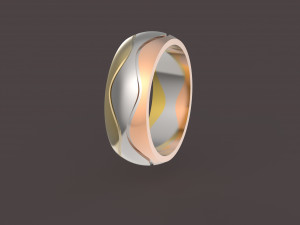 3 waves wedding ring Modèles 3D en vedette