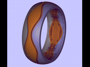 3 waves wedding ring Modèles 3D en vedette