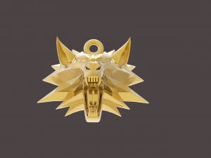 巫师奖章 3D 打印模型