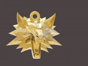 巫师奖章 3D 打印模型