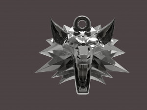 witcher medallion Model Cetak 3D