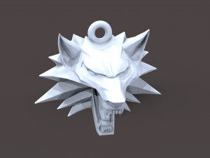 witcher medallion Model Cetak 3D