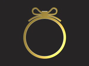 ちょう結びリング 3Dプリントモデル