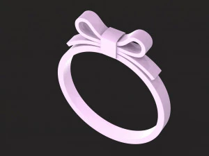 ちょう結びリング 3Dプリントモデル