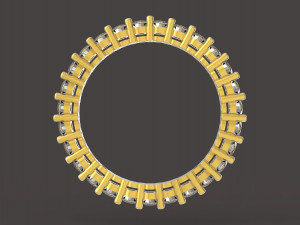 ring 27 gems 3D-printmodel