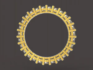 戒指 27 颗宝石 3D 打印模型