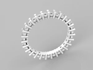 戒指 27 颗宝石 3D 打印模型