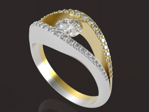 female ring 5 mm main stone Modello di stampa 3D