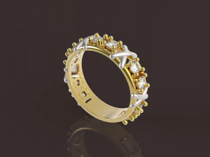 迷人的戒指 3D 打印模型