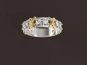 迷人的戒指 3D 打印模型