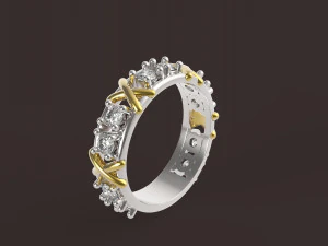 迷人的戒指 3D 打印模型