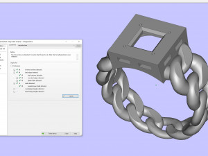 rings chain with gems Modello di stampa 3D