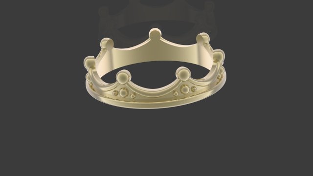 crown ring 3D 打印模型 .c4d .max .obj .3ds .fbx .stl .blend 