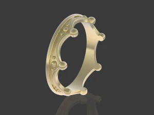 皇冠戒指 3D 打印模型
