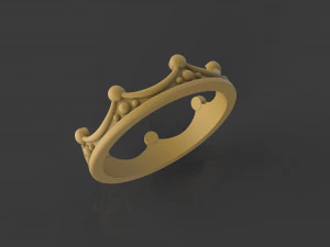 皇冠戒指 3D 打印模型
