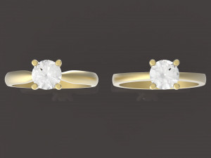 2 engagment ring diamond 3D Print Model