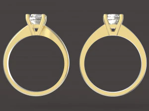 2 订婚戒指钻石 3D 打印模型