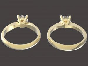 2 订婚戒指钻石 3D 打印模型