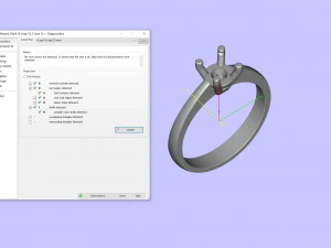 2 订婚戒指钻石 3D 打印模型