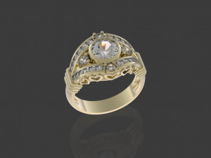 ring with hearts 3D Baskı Modeli