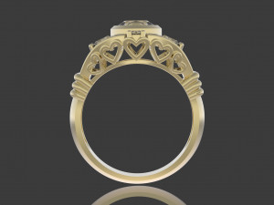 ring with hearts Modelo de Impressão 3D