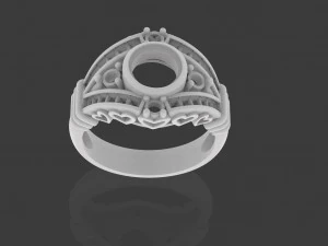 戒指与心 3D 打印模型