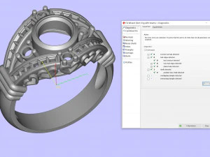 戒指与心 3D 打印模型