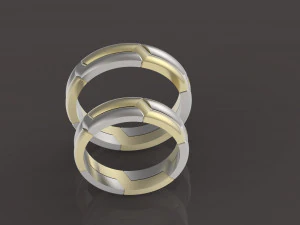 婚礼森尼特构造戒指 3D 打印模型