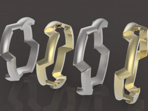 婚礼森尼特构造戒指 3D 打印模型