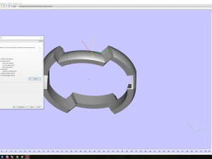 婚礼森尼特构造戒指 3D 打印模型