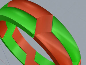 婚礼森尼特构造戒指 3D 打印模型