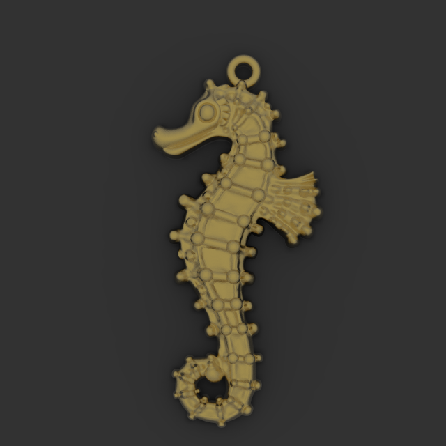 seahorse 3Dプリントモデル .c4d .max .obj .3ds .fbx .stl .blend 