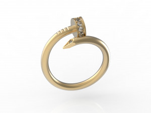 hobnail ring with gems 3D Print Model