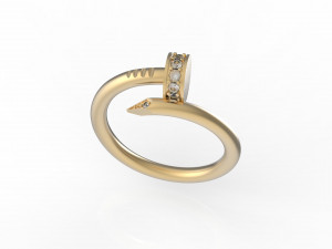 hobnail ring with gems 3D Принт Модель