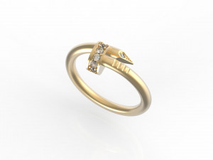 hobnail ring with gems 3D Принт Модель